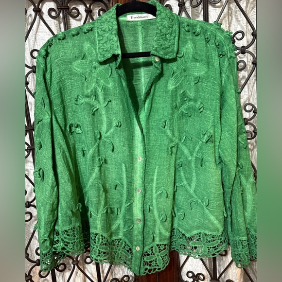 Green Embroidered Top/Jacket - Picture 2 of 9